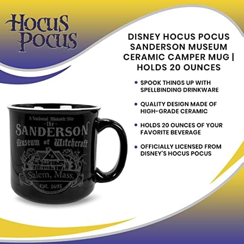 דיסני הוקוס פוקוס סנדרסון מוזיאון קרמיקה ספל קמפר | כוס קפה נסיעות ללא BPA לאספרסו, קפאין, קקאו, משקאות